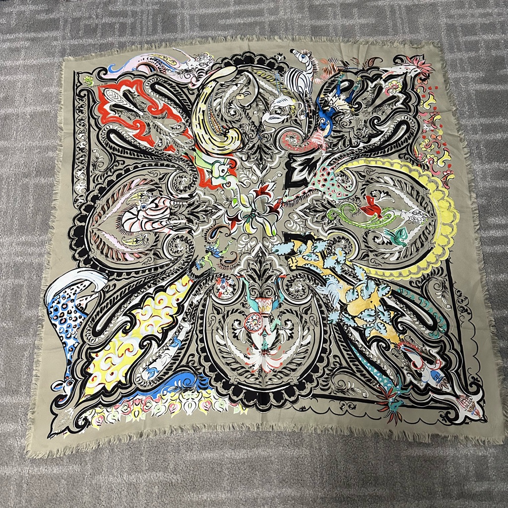 Etro Print Silk Scarf